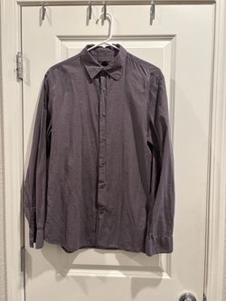 John Varvatos Men's Purple Plaid Button-Up Shirt - Size M