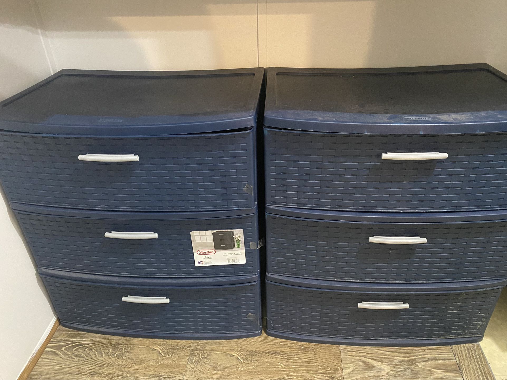 Sterilite Blue Weave Storage Container