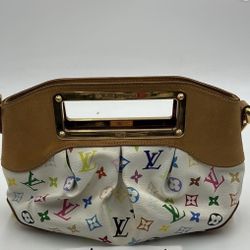Louis Vuitton Murakami Judy PM, White- designer handbag