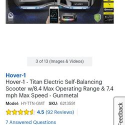 Hover 1 Titan. Charger Not Included. It does have enough charge for test ride.