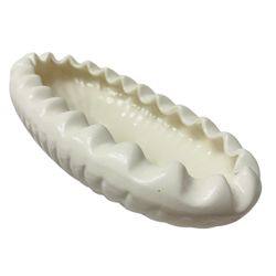 MidCentury Vintage White Ceramic Planter