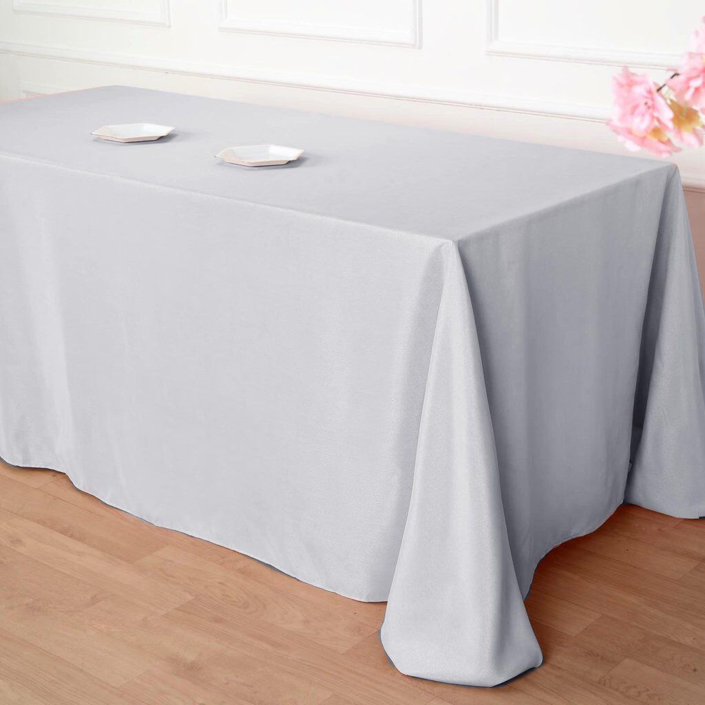 Rectangular Silver Tablecloth 90x156