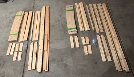 2 Twin Bed wooden frames with slats