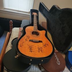 REO SPEEDWAGON  - Autographed Guitar