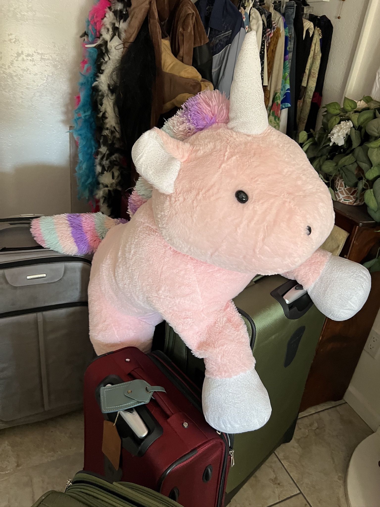 New baby kids huge soft pillow stuffy 4 Foot Tall unicorn