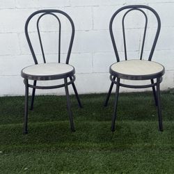 Set of 2 Vintage Bentwood-Style Cafe Chairs with Cane Seats - $130