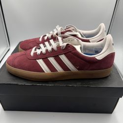 Adidas Gazelle Burgundy Gum Sole Size 12 New
