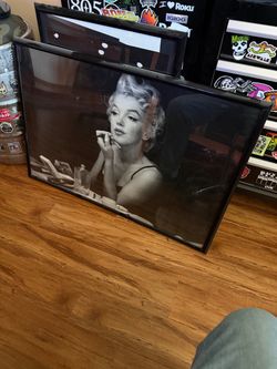 Framed Marilyn Monroe Black and White Print
