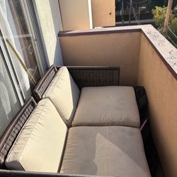 Wicker Two Seat Outdoor Couch