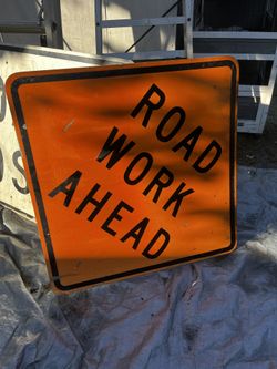 Road Work Ahead Sign