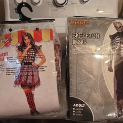 Halloween Costumes Adults Circus Misfit And Skelton King 