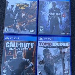 (4) PlayStation 4  PS4 Video Games