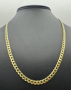 Jewelry 925 solid yellow gold plated curb link chain necklace 22.00” 5.50mm