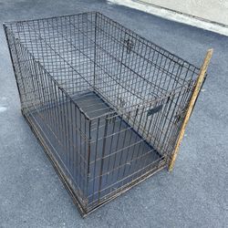 XX Large Collapsable Dog Crate 42”x28”x30” w/ 2 Doors, ABS Black Plastic Tray, Removable!