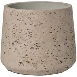 B-14 Petite Grey Planter 7"H x 8" - Gray Washed Fiberstone indoor and outdoor Flower Pot - by Pottery Pots