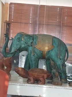 Thai bronze elephant