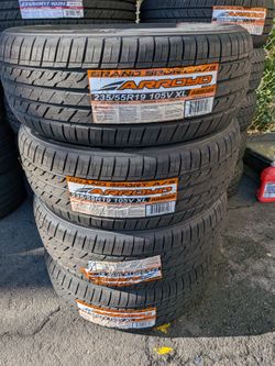 235 55 19 Arroyo Tires Con 50,000 millas de Garantía