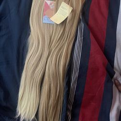 CAISHA Xxl 20" 8 PieCES Set Clip In Extensions Hair Extension Hairpiece Voluminous Straight Blond Mix CES207