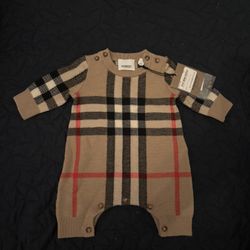 Newborn/ 1 Month Old Burberry Cashmere Jumper