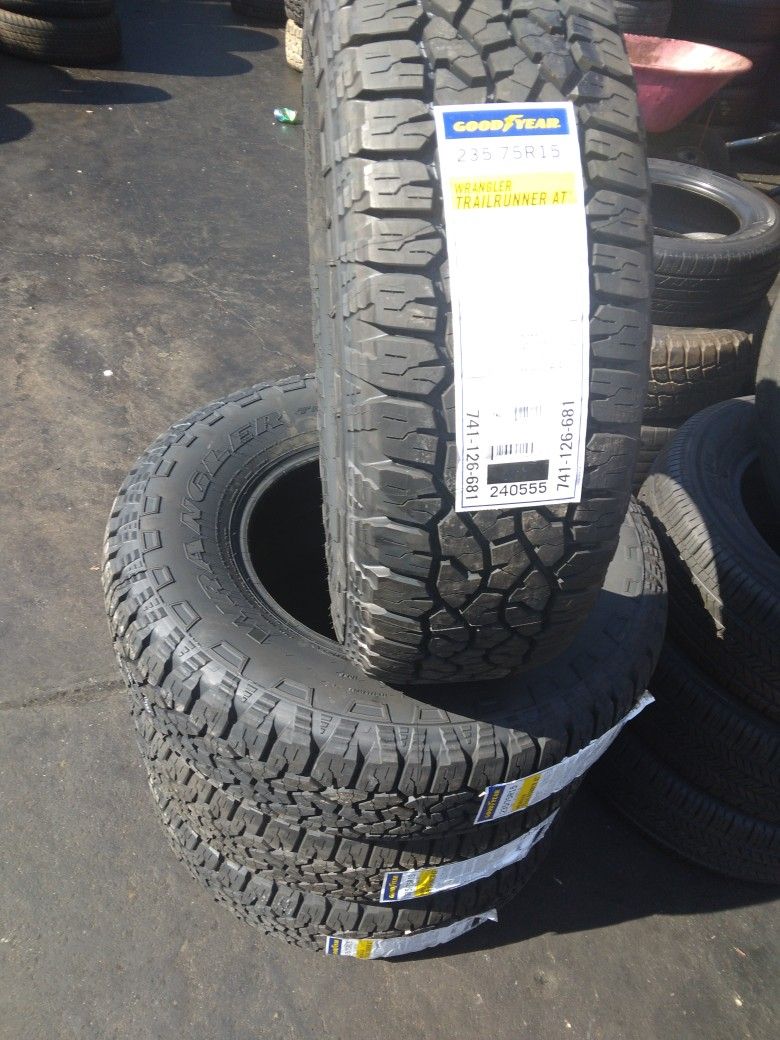 235/75R15 SET OF FOUR TIRES BRAND GOODYEAR for Sale in Santa Fe Springs