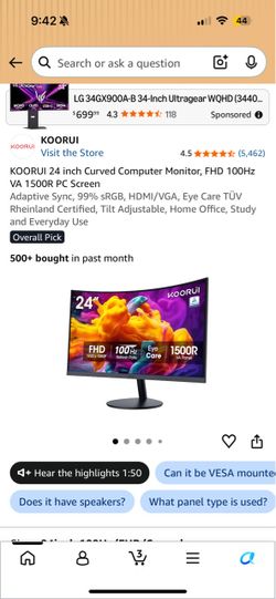 Gaming pc and monitor