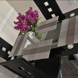 BLACK 5 Piece Dining SET 🖤 Juego De Comedor Negro De 5 Piezas