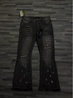 Purple jeans flared
