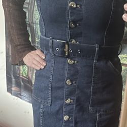 Denim Overall Dress