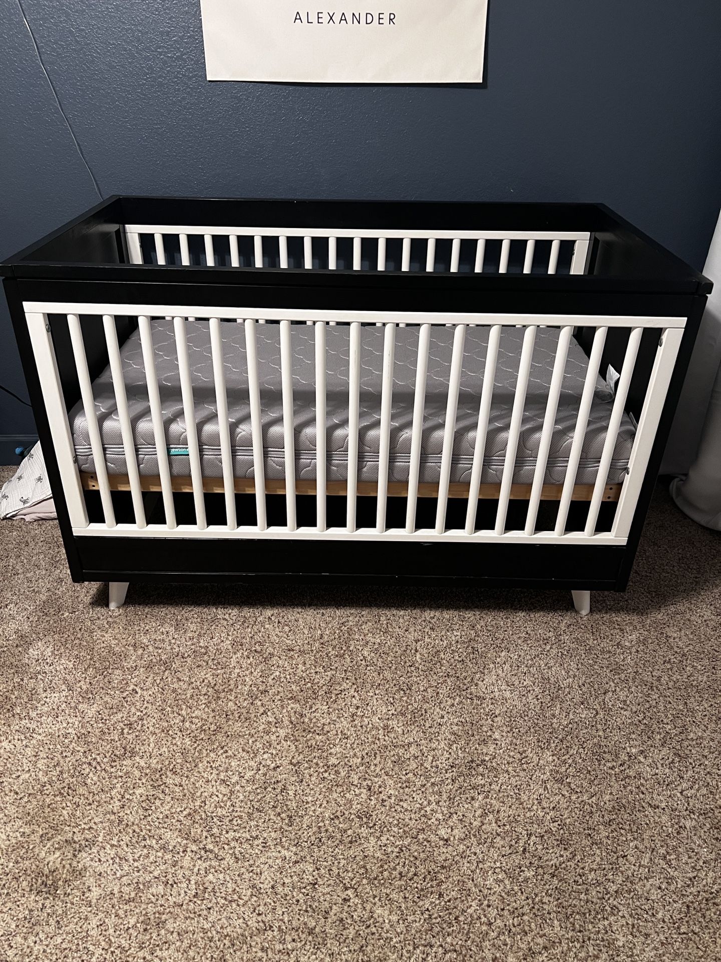 Black And White Baby Crib
