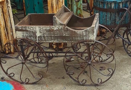 Amish rolling buggy flower pot holder $55 each