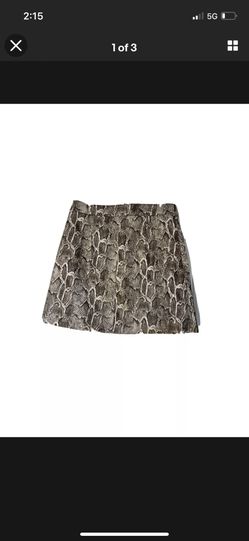 French Connection Mini Snake Pattern Skirt
