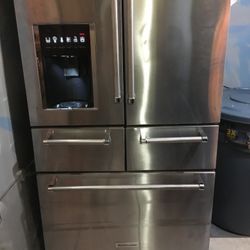 KitchenAid 25.8CuFt 36" Multi-Door Freestanding Refrigerator with Platinum Interior Design 