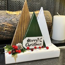 Handmade Locally Wooden Winter Tree Decorations