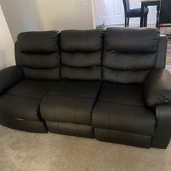 Black Leather Recliner Couches