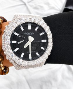 G-Shock watch with moissanite diamonds