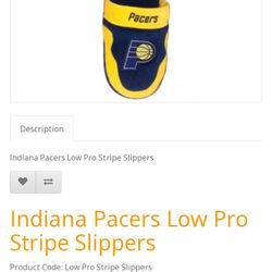 Indiana Pacers Slippers...NEW..... CHECK OUT MY PAGE FOR MORE ITEMS