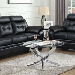 Finley Black Sofa And Loveseat