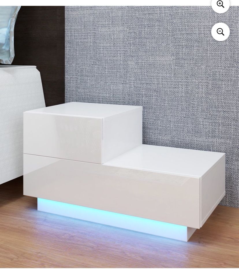 2 Night Stands With LED Lights