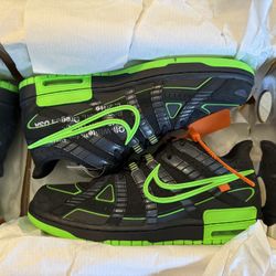 Off White x Nike Rubber Dunk Green Strike Black Size 11