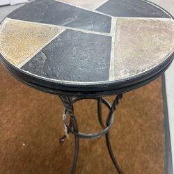 Round mosaic side table
