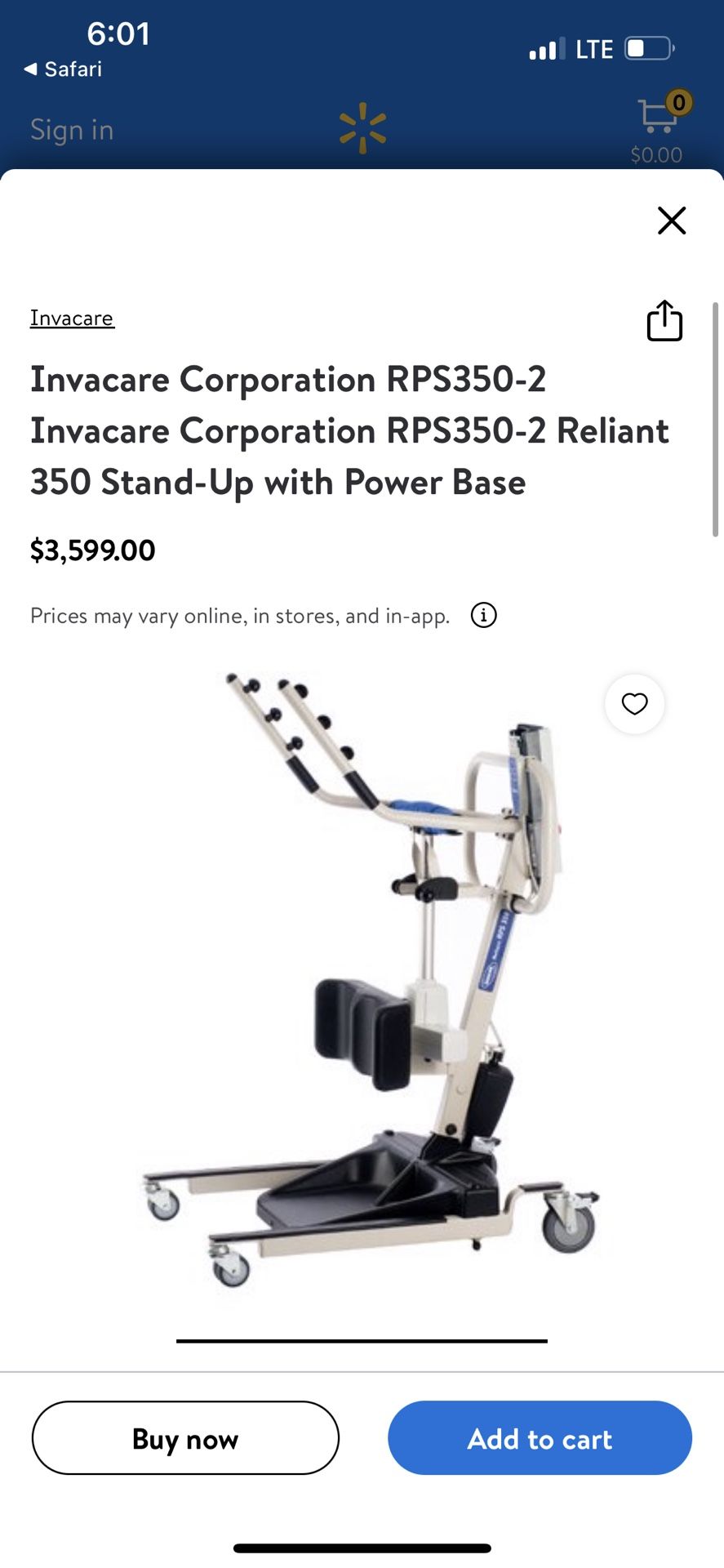 invacare-reliant-350-sit-to-stand-stand-up-handicapped-electric-hoist