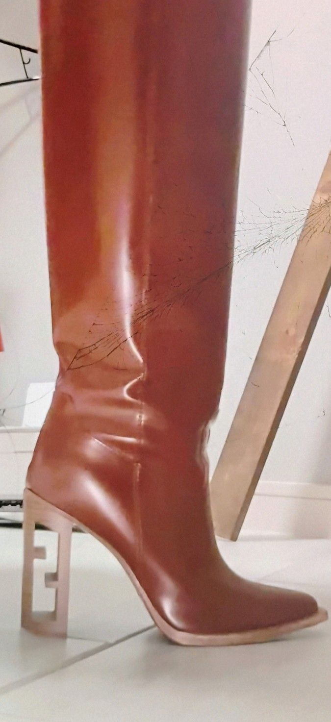 Authentic FENDI Baguette Vitello Boots $350