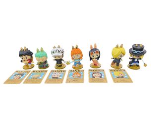 Popmart One Piece X Monster Labubu Blind Box set of 7! (AZP032691)