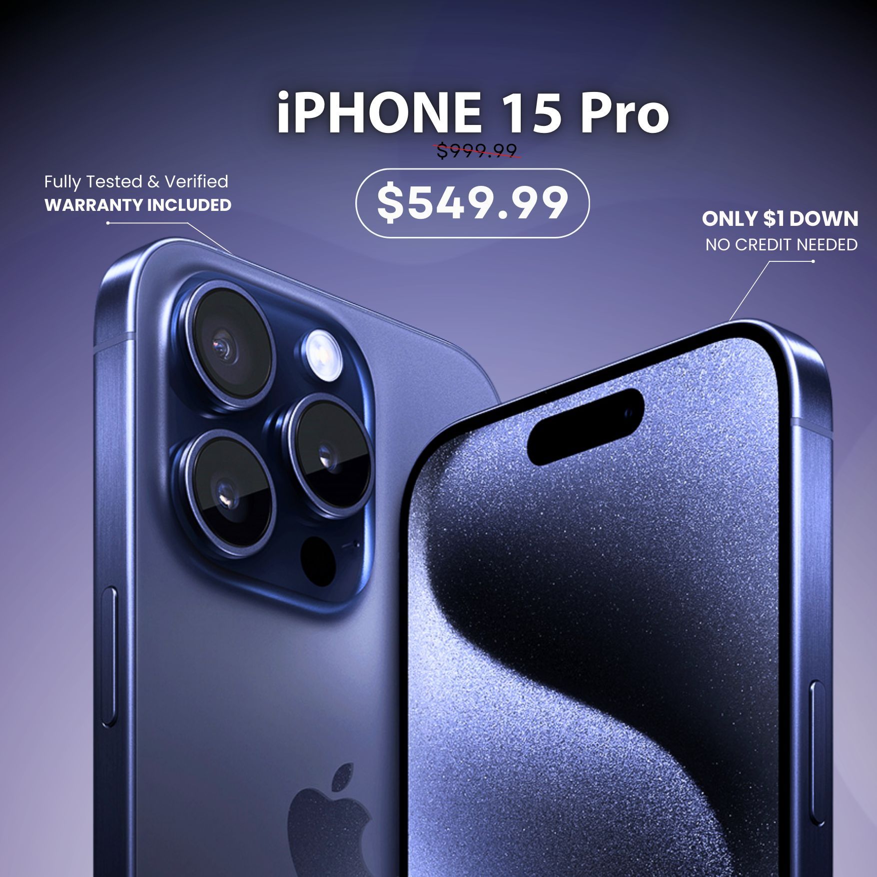📱 iphone 15 pro – ¡mejor precio en la ciudad! desde $549 | ahorra hasta $450 + $1 para llevártelo hoy