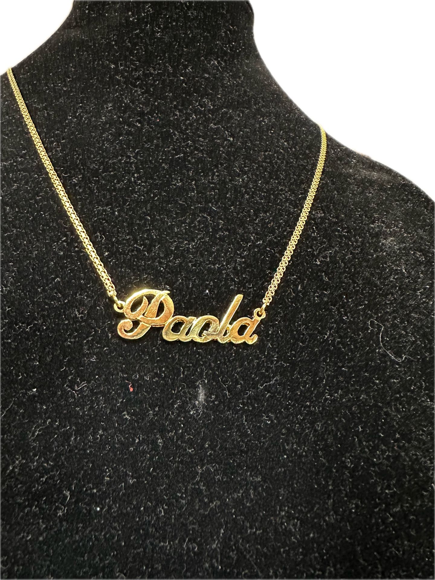 Name Necklace Personalized, 18K 