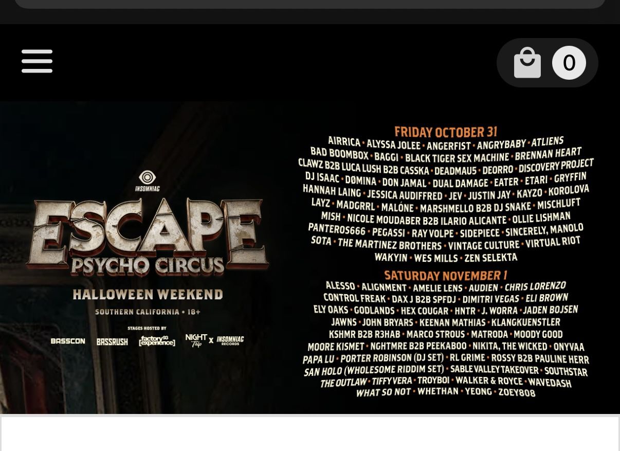 2 - Vip Tickets For Escape (2day) 1 For $400 2 For $750