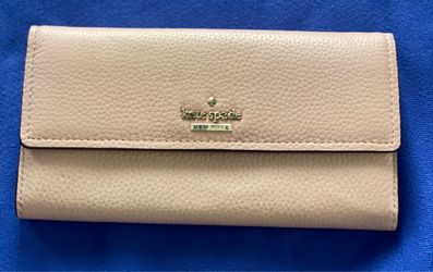 Kate Spade New York Leather Pale PinkTrifold Wallet - Excellent Condition