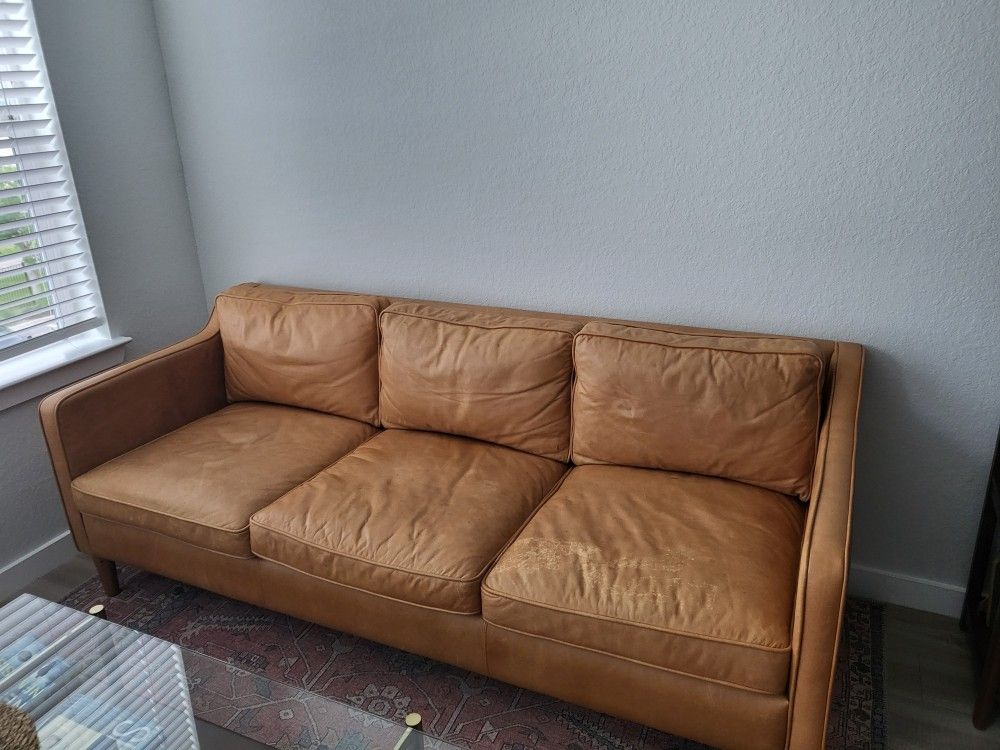 Leather Sofa (West Elm)