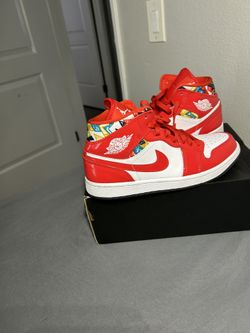 Jordan 1 Mid Barcelona Sweater Red Patent