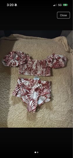 Two-Piece Floral Bikini Set with Tags